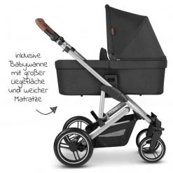 Angebote Kinderwagen Store -Deutschland Kinderwagen Verkäufe 2024 abc design 3in1 kinderwagen set aversa 4 circle edition inkl babywanne autositz sportsitz zubehorpaket woven black 12003681910 d1