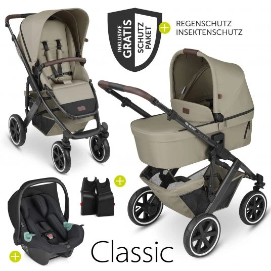 ABC Design 3in1 Kinderwagen-Set Salsa 4 Air - inkl. Babywanne, Autositz Tulip, Sportsitz und Zubehörpaket - Classic Edition - Reed - Kollektion 2023 3 ABC Design 3in1 Kinderwagen-Set Salsa 4 Air - inkl. Babywanne, Autositz Tulip, Sportsitz und Zubehörpaket - Classic Edition - Reed - Kollektion 2023
