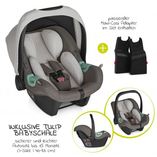 ABC Design 3in1 Kinderwagen-Set Salsa 4 Air - inkl. Babywanne, Autositz Tulip, Sportsitz und Zubehörpaket - Diamond Edition - Herb - Kollektion 2023 4 ABC Design 3in1 Kinderwagen-Set Salsa 4 Air - inkl. Babywanne, Autositz Tulip, Sportsitz und Zubehörpaket - Diamond Edition - Herb - Kollektion 2023 – Bild 2