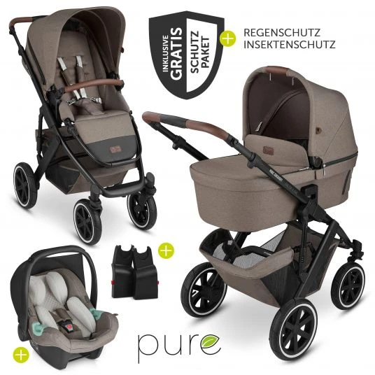 ABC Design 3in1 Kinderwagen-Set Salsa 4 Air - inkl. Babywanne, Autositz Tulip, Sportsitz und Zubehörpaket - Pure Edition - Nature - Kollektion 2023 3 ABC Design 3in1 Kinderwagen-Set Salsa 4 Air - inkl. Babywanne, Autositz Tulip, Sportsitz und Zubehörpaket - Pure Edition - Nature - Kollektion 2023