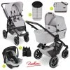 ABC Design 3in1 Kinderwagen-Set Salsa 4 Air - inkl. Babywanne, Tulip, Sportsitz, Wickeltasche & Fußsack - Fashion Edition - Mineral - Kollektion 2022