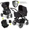 ABC Design 3in1 Kinderwagen-Set Salsa 4 - inkl. Babyschale Tulip & XXL Zubehörpaket - Fashion Edition - Midnight - Kollektion 2021