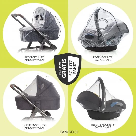 ABC Design 3in1 Kinderwagen-Set Samba - inkl. Babywanne, Autositz Tulip, Sportsitz und Zubehörpaket - Diamond Edition - Asphalt - Kollektion 2023 5 ABC Design 3in1 Kinderwagen-Set Samba - inkl. Babywanne, Autositz Tulip, Sportsitz und Zubehörpaket - Diamond Edition - Asphalt - Kollektion 2023 – Bild 3