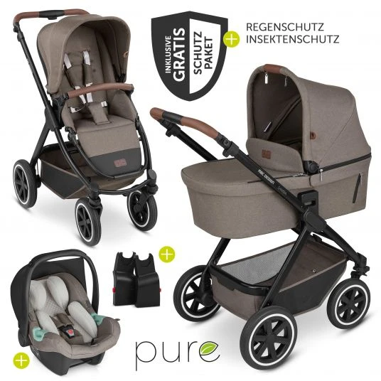 ABC Design 3in1 Kinderwagen-Set Samba - inkl. Babywanne, Autositz Tulip, Sportsitz und Zubehörpaket - Pure Edition - Nature - Kollektion 2023 3 ABC Design 3in1 Kinderwagen-Set Samba - inkl. Babywanne, Autositz Tulip, Sportsitz und Zubehörpaket - Pure Edition - Nature - Kollektion 2023