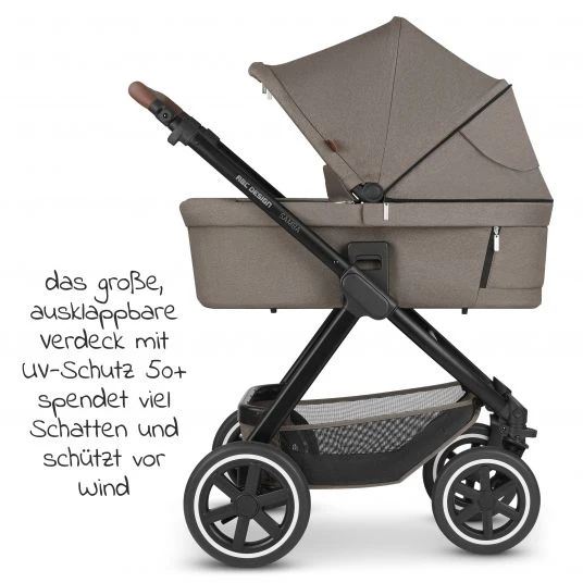 ABC Design 3in1 Kinderwagen-Set Samba - inkl. Babywanne, Autositz Tulip, Sportsitz und Zubehörpaket - Pure Edition - Nature - Kollektion 2023 8 ABC Design 3in1 Kinderwagen-Set Samba - inkl. Babywanne, Autositz Tulip, Sportsitz und Zubehörpaket - Pure Edition - Nature - Kollektion 2023 – Bild 6