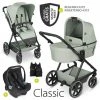 ABC Design 3in1 Kinderwagen-Set Vicon 4 - inkl. Babywanne, Autositz Tulip, Sportsitz und Zubehörpaket - Classic Edition - Pine - Kollektion 2023