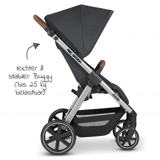 ABC Design Buggy & Sportwagen Avus mit Einhand-Faltung und höhenverstellbarem Schieber (bis 25 kg belastbar) - Storm - Kollektion 2022 4 ABC Design Buggy & Sportwagen Avus mit Einhand-Faltung und höhenverstellbarem Schieber (bis 25 kg belastbar) - Storm - Kollektion 2022 – Bild 2