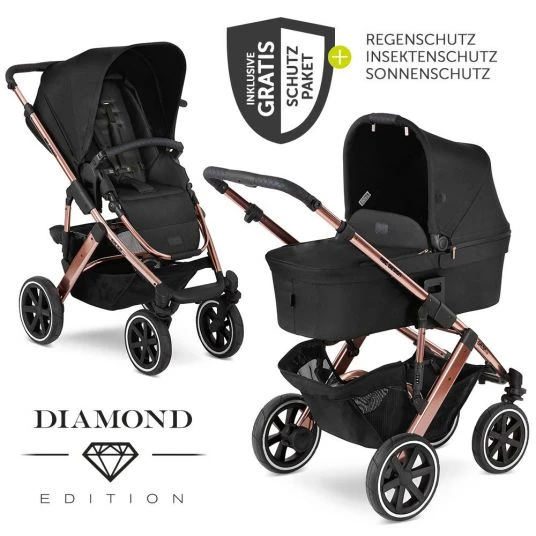 ABC Design Kombi-Kinderwagen Salsa 4 Air Diamond Edition - inkl. Babywanne, Sportsitz & XXL Zubehörpaket - Rose Gold - Kollektion 2021 3 ABC Design Kombi-Kinderwagen Salsa 4 Air Diamond Edition - inkl. Babywanne, Sportsitz & XXL Zubehörpaket - Rose Gold - Kollektion 2021