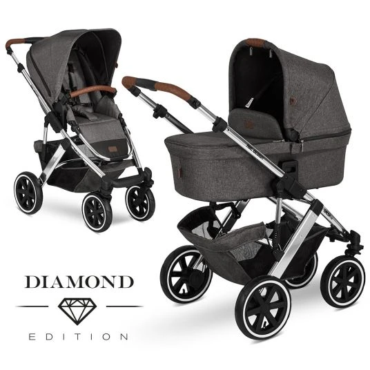 ABC Design Kombi-Kinderwagen Salsa 4 Air - inkl. Babywanne & Sportsitz - Diamond Edition - Asphalt - Kollektion 2021 3 ABC Design Kombi-Kinderwagen Salsa 4 Air - inkl. Babywanne & Sportsitz - Diamond Edition - Asphalt - Kollektion 2021