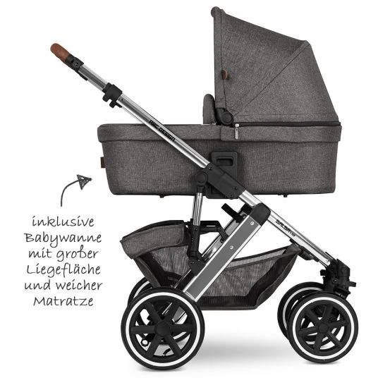 ABC Design Kombi-Kinderwagen Salsa 4 Air - inkl. Babywanne & Sportsitz - Diamond Edition - Asphalt - Kollektion 2021 4 ABC Design Kombi-Kinderwagen Salsa 4 Air - inkl. Babywanne & Sportsitz - Diamond Edition - Asphalt - Kollektion 2021 – Bild 2