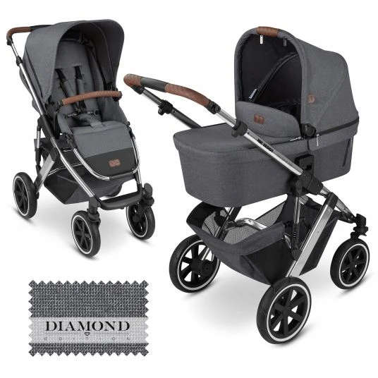 ABC Design Kombi-Kinderwagen Salsa 4 Air - inkl. Babywanne & Sportsitz - Diamond Edition - Asphalt - Kollektion 2023 3 ABC Design Kombi-Kinderwagen Salsa 4 Air - inkl. Babywanne & Sportsitz - Diamond Edition - Asphalt - Kollektion 2023