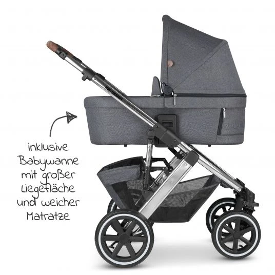 ABC Design Kombi-Kinderwagen Salsa 4 Air - inkl. Babywanne & Sportsitz - Diamond Edition - Asphalt - Kollektion 2023 4 ABC Design Kombi-Kinderwagen Salsa 4 Air - inkl. Babywanne & Sportsitz - Diamond Edition - Asphalt - Kollektion 2023 – Bild 2