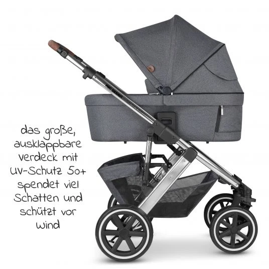 ABC Design Kombi-Kinderwagen Salsa 4 Air - inkl. Babywanne & Sportsitz - Diamond Edition - Asphalt - Kollektion 2023 5 ABC Design Kombi-Kinderwagen Salsa 4 Air - inkl. Babywanne & Sportsitz - Diamond Edition - Asphalt - Kollektion 2023 – Bild 3