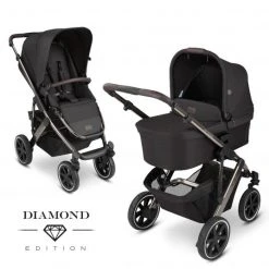 ABC Design Kombi-Kinderwagen Salsa 4 Air - inkl. Babywanne & Sportsitz - Diamond Edition - Dolphin - Kollektion 2022