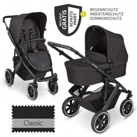 ABC Design Kombi-Kinderwagen Salsa 4 Air - inkl. Babywanne & Sportsitz mit XXL Zubehörpaket - Classic Edition - Ink - Kollektion 2023 3 ABC Design Kombi-Kinderwagen Salsa 4 Air - inkl. Babywanne & Sportsitz mit XXL Zubehörpaket - Classic Edition - Ink - Kollektion 2023