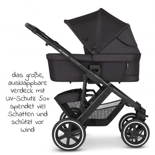 ABC Design Kombi-Kinderwagen Salsa 4 Air - inkl. Babywanne & Sportsitz mit XXL Zubehörpaket - Classic Edition - Ink - Kollektion 2023 7 ABC Design Kombi-Kinderwagen Salsa 4 Air - inkl. Babywanne & Sportsitz mit XXL Zubehörpaket - Classic Edition - Ink - Kollektion 2023 – Bild 5