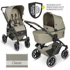 ABC Design Kombi-Kinderwagen Salsa 4 Air - inkl. Babywanne & Sportsitz mit XXL Zubehörpaket - Classic Edition - Reed - Kollektion 2023