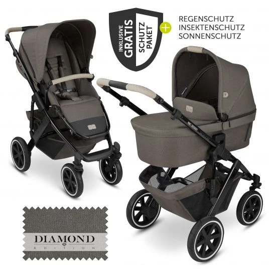 ABC Design Kombi-Kinderwagen Salsa 4 Air - inkl. Babywanne & Sportsitz mit XXL Zubehörpaket - Diamond Edition - Herb - Kollektion 2023 3 ABC Design Kombi-Kinderwagen Salsa 4 Air - inkl. Babywanne & Sportsitz mit XXL Zubehörpaket - Diamond Edition - Herb - Kollektion 2023