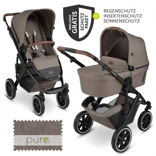 ABC Design Kombi-Kinderwagen Salsa 4 Air - inkl. Babywanne & Sportsitz mit XXL Zubehörpaket - Pure Edition - Nature - Kollektion 2023 3 ABC Design Kombi-Kinderwagen Salsa 4 Air - inkl. Babywanne & Sportsitz mit XXL Zubehörpaket - Pure Edition - Nature - Kollektion 2023