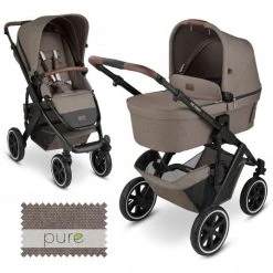 ABC Design Kombi-Kinderwagen Salsa 4 Air - inkl. Babywanne & Sportsitz - Pure Edition - Nature - Kollektion 2023