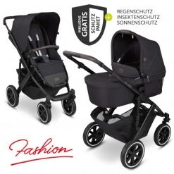 ABC Design Kombi-Kinderwagen Salsa 4 Air - inkl. Babywanne, Sportsitz und XXL Zubehör-Paket - Fashion Edition - Midnight - Kollektion 2022