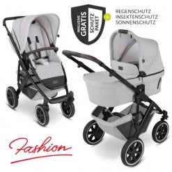 ABC Design Kombi-Kinderwagen Salsa 4 Air - inkl. Babywanne, Sportsitz und XXL Zubehör-Paket - Fashion Edition - Mineral - Kollektion 2022