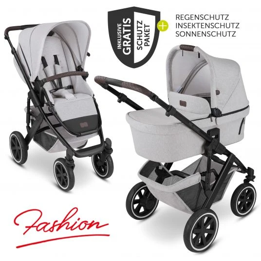 ABC Design Kombi-Kinderwagen Salsa 4 Air - inkl. Babywanne, Sportsitz und XXL Zubehör-Paket - Fashion Edition - Mineral - Kollektion 2022 3 ABC Design Kombi-Kinderwagen Salsa 4 Air - inkl. Babywanne, Sportsitz und XXL Zubehör-Paket - Fashion Edition - Mineral - Kollektion 2022