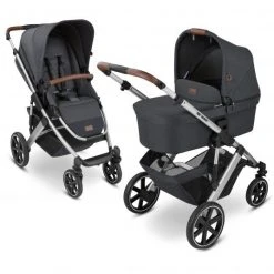 ABC Design Kombi-Kinderwagen Salsa 4 - inkl. Babywanne & Sportsitz - Storm - Kollektion 2022