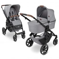 ABC Design Kombi-Kinderwagen Salsa 4 - inkl. Babywanne & Sportsitz - Tin - Kollektion 2022
