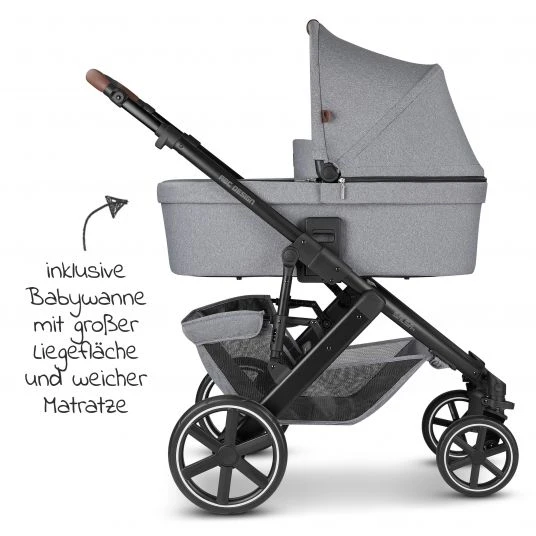 ABC Design Kombi-Kinderwagen Salsa 4 - inkl. Babywanne & Sportsitz - Tin - Kollektion 2022 4 ABC Design Kombi-Kinderwagen Salsa 4 - inkl. Babywanne & Sportsitz - Tin - Kollektion 2022 – Bild 2