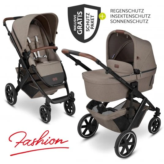 ABC Design Kombi-Kinderwagen Salsa 4 - inkl. Babywanne, Sportsitz und XXL Zubehör-Paket - Fashion Edition - Nature - Kollektion 2022 3 ABC Design Kombi-Kinderwagen Salsa 4 - inkl. Babywanne, Sportsitz und XXL Zubehör-Paket - Fashion Edition - Nature - Kollektion 2022