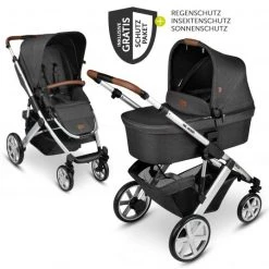ABC Design Kombi-Kinderwagen Salsa 4 - inkl. Babywanne, Sportsitz & XXL Zubehörpaket - Piano - Kollektion 2021