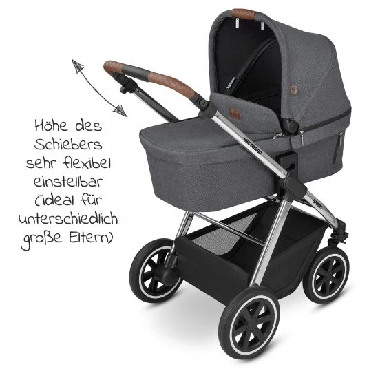 ABC Design Kombi-Kinderwagen Samba - inkl. Babywanne, Sportsitz und XXL Zubehör-Paket - Diamond Edition - Asphalt - Kollektion 2022 6 ABC Design Kombi-Kinderwagen Samba - inkl. Babywanne, Sportsitz und XXL Zubehör-Paket - Diamond Edition - Asphalt - Kollektion 2022 – Bild 4
