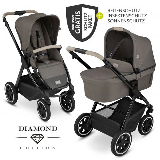 ABC Design Kombi-Kinderwagen Samba - inkl. Babywanne, Sportsitz und XXL Zubehör-Paket - Diamond Edition - Herb - Kollektion 2022 3 ABC Design Kombi-Kinderwagen Samba - inkl. Babywanne, Sportsitz und XXL Zubehör-Paket - Diamond Edition - Herb - Kollektion 2022