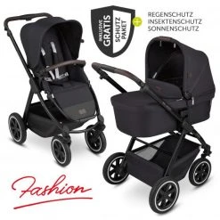 ABC Design Kombi-Kinderwagen Samba - inkl. Babywanne, Sportsitz und XXL Zubehör-Paket - Fashion Edition - Midnight - Kollektion 2022