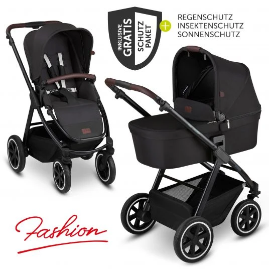 ABC Design Kombi-Kinderwagen Samba - inkl. Babywanne, Sportsitz & XXL Zubehörpaket - Fashion Edition - Midnight - Kollektion 2021 3 ABC Design Kombi-Kinderwagen Samba - inkl. Babywanne, Sportsitz & XXL Zubehörpaket - Fashion Edition - Midnight - Kollektion 2021
