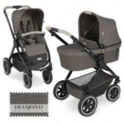 ABC Design Kombi-Kinderwagen Samba - inkl. Babywanne und Sportsitz - Diamond Edition - Herb - Kollektion 2023