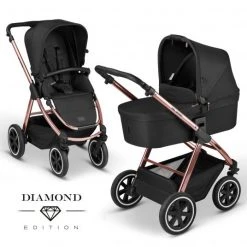 ABC Design Kombi-Kinderwagen Samba - inkl. Babywanne und Sportsitz - Diamond Edition - Rose Gold - Kollektion 2021