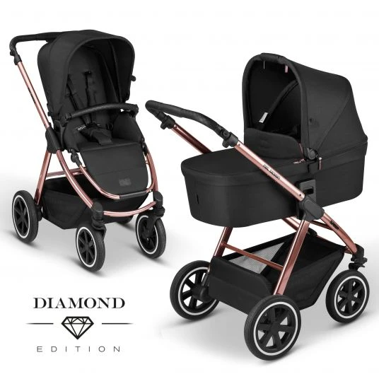 ABC Design Kombi-Kinderwagen Samba - inkl. Babywanne und Sportsitz - Diamond Edition - Rose Gold - Kollektion 2021 3 ABC Design Kombi-Kinderwagen Samba - inkl. Babywanne und Sportsitz - Diamond Edition - Rose Gold - Kollektion 2021