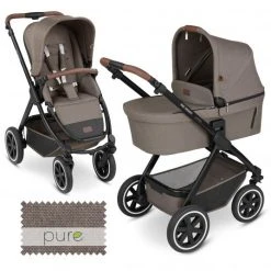 ABC Design Kombi-Kinderwagen Samba - inkl. Babywanne und Sportsitz - Pure Edition - Nature - Kollektion 2023