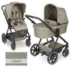 ABC Design Kombi-Kinderwagen Vicon 4 - inkl. Babywanne und Sportsitz - Classic Edition - Reed - Kollektion 2023