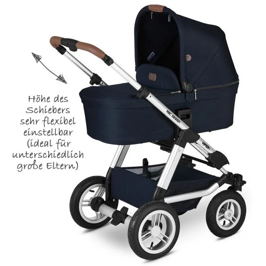 ABC Design Kombi-Kinderwagen Viper 4 mit Lufträdern - inkl. Babywanne, Sportsitz & XXL Zubehörpaket - Shadow 8 ABC Design Kombi-Kinderwagen Viper 4 mit Lufträdern - inkl. Babywanne, Sportsitz & XXL Zubehörpaket - Shadow – Bild 6