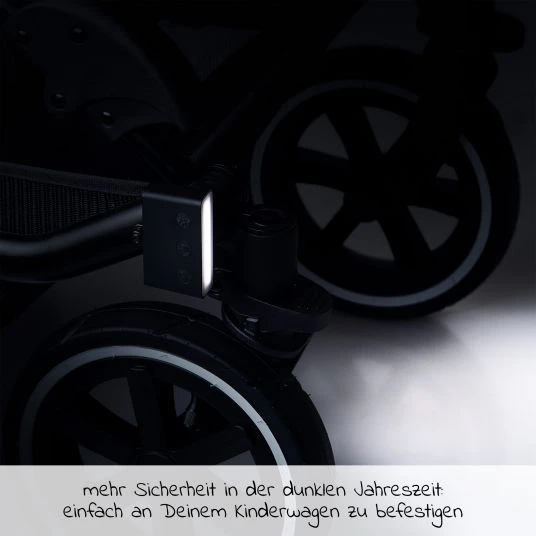 ABC Design LED Kinderwagen Licht / Sicherheits- Beleuchtung inkl. Akku und USB Ladefunktion 4 ABC Design LED Kinderwagen Licht / Sicherheits- Beleuchtung inkl. Akku und USB Ladefunktion – Bild 2