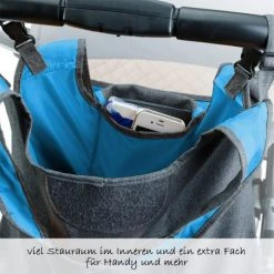 Diago Kinderwagen-Tasche Deluxe - Grau Blau -Deutschland Kinderwagen Verkäufe 2024 diago kinderwagen tasche deluxe grau blau 30077 75276 d2