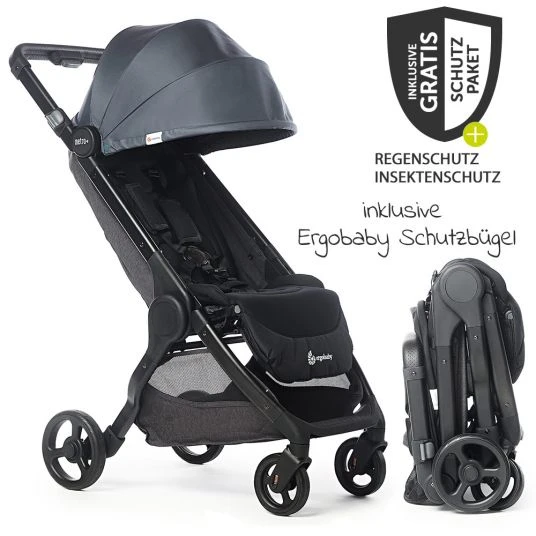 Ergobaby Buggy & Sportwagen Metro+ ab Geburt bis 4 Jahre (22 kg) 7,8 kg inkl.Schutzbügel & XXL Zubehörpaket - Slate Grey - Kollektion 2022 3 Ergobaby Buggy & Sportwagen Metro+ ab Geburt bis 4 Jahre (22 kg) 7,8 kg inkl.Schutzbügel & XXL Zubehörpaket - Slate Grey - Kollektion 2022