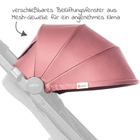 Ergobaby Sonnenverdeck für Metro+ UV Schutz 50+ - Rose 8 Ergobaby Sonnenverdeck für Metro+ UV Schutz 50+ - Rose – Bild 6