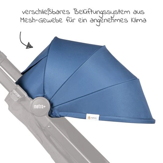Ergobaby Sonnenverdeck für Metro+ UV Schutz 50+ - Sunshade - Azur 8 Ergobaby Sonnenverdeck für Metro+ UV Schutz 50+ - Sunshade - Azur – Bild 6