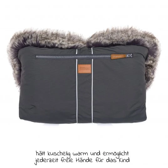 Fillikid Handwärmer mit Fell Halifax - Hellgrau Melange - Kollektion 2022 5 Fillikid Handwärmer mit Fell Halifax - Hellgrau Melange - Kollektion 2022 – Bild 3