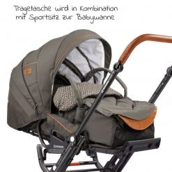 Gesslein 2in1 Kinder-Kombiwagen F6 Air+ Classic mit C1 Lift Tragetasche & Sportwagenaufsatz mit Schwenkschieber - Schwarz-Olive - Kollektion 2022 -Deutschland Kinderwagen Verkäufe 2024 gesslein 2in1 kinder kombiwagen f6 air classic mit c1 lift tragetasche sportwagenaufsatz mit schwenkschieber schwarz olive 10610011 270270 d5