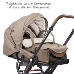 Gesslein 2in1 Kinder-Kombiwagen F6 Air+ Classic mit C1 Lift Tragetasche & Sportwagenaufsatz mit Schwenkschieber - Schwarz-Sand - Kollektion 2022 -Deutschland Kinderwagen Verkäufe 2024 gesslein 2in1 kinder kombiwagen f6 air classic mit c1 lift tragetasche sportwagenaufsatz mit schwenkschieber schwarz sand 10610071 261261 d5